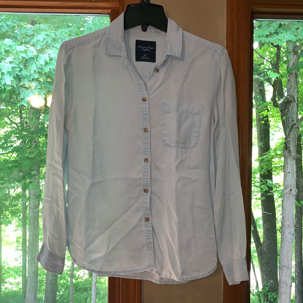 Ae Light Blue Button Down